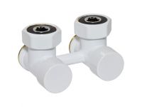 Кран нижнього підключення Carlo Poletti FIRST PIASTRE БІЛИЙ кутовий d3/4" F x 3/4" EK (V72112EF)