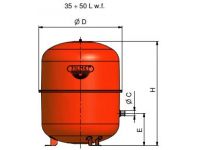 Розширювальний бак Zilmet Cal-Pro 50 (з ніжками) (1300005003) ZILMET - 2