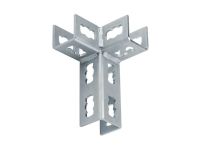 Mupro MPR 3D Кутове кріплення середнє S+ 2+2 оцинковане 41 х 21 41 х124 (165837)