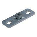 Мuepro Подпятник (фронтальная плита) вариант №1 M10 (80 x 30 x 3) оцинкованный (112395)