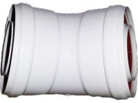 Коліно з'єднувальне коаксіальне 45 градусів для котла d60/100 AL+FE Мама - Мама (TR.6045M)