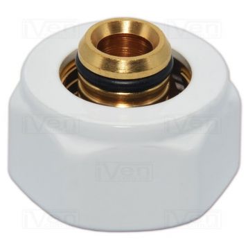 Гайка для металлопластиковой трубы Carlo Poletti d16 x 2,0 мм x 24-19 Белая (A39202E)