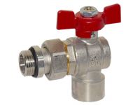 Кран-американка кульовий BIANCHI F.lli SpA 422R кутовий з напівзгоном 1/2" вн.-зовн. (422R00040F)