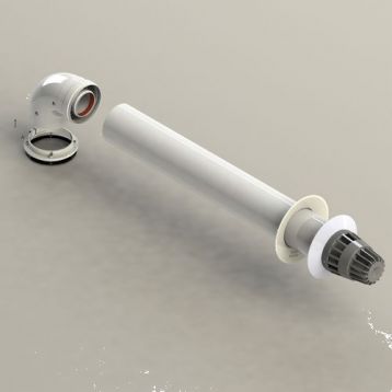 Коаксиальный горизонтальный комплект ПО/ГВ для упр. котлов d60/100 mm (колено и терминал L-750 mm) GROPPALLI S.R.L. (A31966)