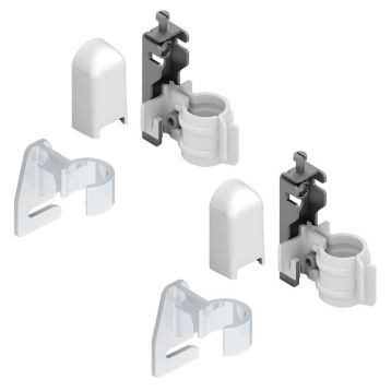 Універсальний комплект (2 шт.) кріплення трубчатого радіатора MB Fix GBT RAL9010 MB (60201002)