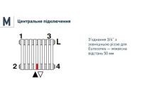 DeLonghi Multicolumn 1200 3 колони 8 секцій нижнє центр. 3/4" з термоклап. GUN METAL(0Q11312000800M0GUNMETAL)
