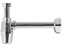 Ghidini SpA Сифон пластиковый ХРОМ для умывальника (под автопробку) GIOVE Ø32 х 1 1/4" (353114M)