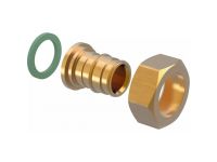 Штуцер латунь Uponor GmbH Q&E з накидною гайкою Ø16 х 1/2" ВР (1023014)