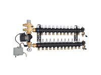 1825N5 Колектор (технопол.) + зм. група і насос UPS 25-60 Ø3/4" З x 12 x 3/4" З Caleffi S.p.a.