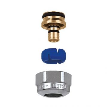 CALEFFI Гайка хромована для пластикових і МП труб M23 x 1,5 x 11,5÷12 / 14÷16 мм (681024)