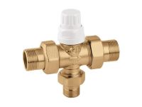 CALEFFI Вентиль зоновый трехходовой под термоголовку d1" 10 bar 0÷95 °C (677060)