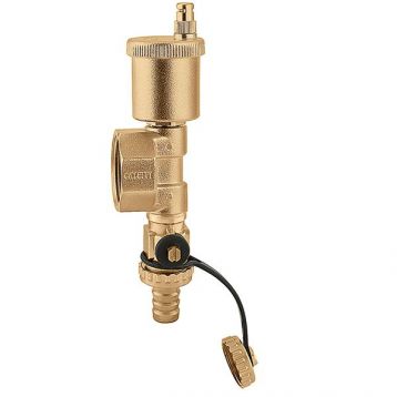 CALEFFI Блок колекторний з повітровідвідником і зливним клапаном d1 1/4". (599671)