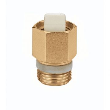 CALEFFI Обратный клапан для воздухоотводчика (серия 502) d1/2"С x 3/8"В 110°C 10 bar (561340)