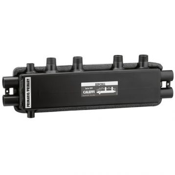 CALEFFI Гідравлічний сепаратор-колектор SEPCOLL® d1" В х 1" З 2+1 пари 90 мм (559021)