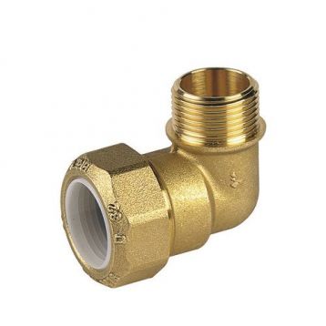 Bianchi Коліно латунне з зовнішньою різьбою d40 х 1 1/4" З для ПЕ труб (6400075000)