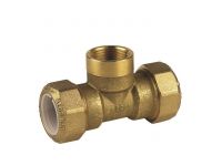 Трійник латунний Bianchi d32 х 1" В х 32 для ПЕ труб (6250064200) - 1