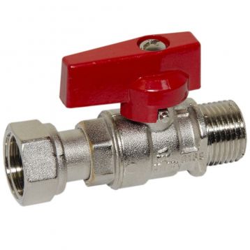 Bianchi Кран прямий d1/2" З х 1/2" В з накидною гайкою (red/червоний) (528M04040F)