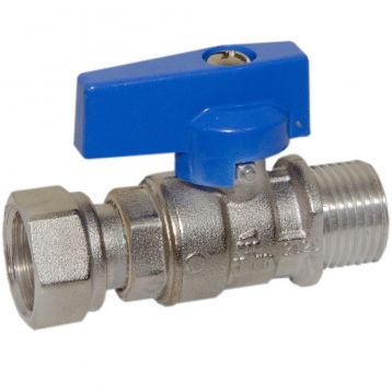 Bianchi Кран прямий d1/2" З х 1/2" В з накидною гайкою (blue/синій) (528M04040E)