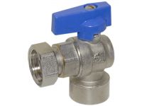 Bianchi Кран угловой d3/4" В х 3/4" В с накидной гайкой (blue/синий) (527005050E)