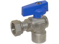 Bianchi Кран угловой d1/2" В х 1/2" В с накидной гайкой (blue/синий) (527004040E)