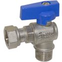 Bianchi Кран кутовий d1/2" З х 1/2" В з накидною гайкою (blue/синій) (526004040E)