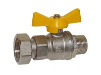 Bianchi Кран газовый прямой d3/4" С х 1" В (накидка гайка) (528M05060G)