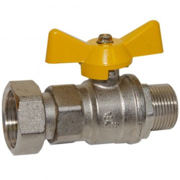 Bianchi Кран газовий прямий d3/4" З х 1" В (накидка гайка) (528M05060G)