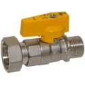 Bianchi Кран газовый прямой d1/2" С х 3/4" В (накидка гайка) (528M04050G)
