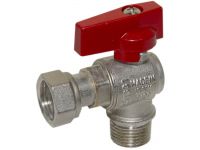 Bianchi Кран кутовий d1/2" З х 1/2" В з накидною гайкою (red/червоний) (526004040F)