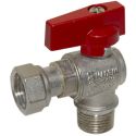 Bianchi Кран кутовий d1/2" З х 1/2" В з накидною гайкою (red/червоний) (526004040F)