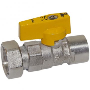 Bianchi Кран (газ) прямий d1/2" В х 3/4" В (накидка гайка) (528004050G)