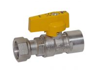 Bianchi Кран (газ) прямий d1/2" В х 1/2" В (накидка гайка) (528004040G)