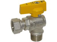 Bianchi Кран газовый угловой d1/2" С х 1/2" В (накидка гайка) (526004040G)