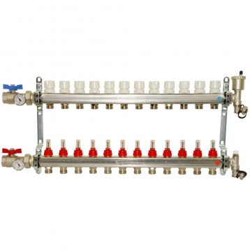 Bianchi Коллектор (НЕРЖАВЕЙКА) в сборе с расходомерами d1" x12 x 3/4" НР L-791 мм (A350A6250A)