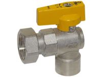 Bianchi Кран газовый угловой d1/2" В х 3/4" В (накидка гайка) (527004050G)