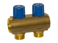 Bianchi Колектор з вентилями d1" х 2 х 3/4"ЗР (blue/синій) I-50 мм (232E06050D)