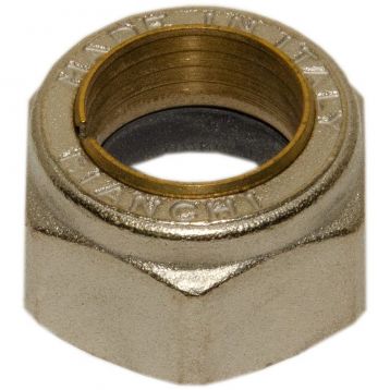 Bianchi Гайка с кольцом d15 х 1/2" никель (215GN4250G)