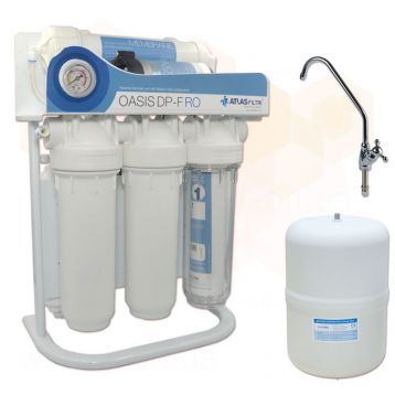 Система зворотного осмосу NEW! OASIS DP-F PUMP (насос, мінералізатор) з каркасом
