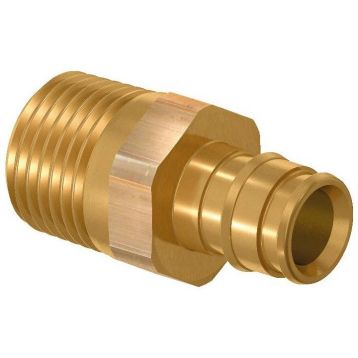Штуцер латунь Uponor GmbH Q&E з зовнішньою конусною різьбою Ø20 х R1/2" ЗP (1023005)