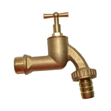 Кран поливочний вентильный с штуцером Bonomi 3/4" латунь матовой (35701006)
