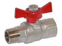 Кран-S шаровой усиленный Bonomi MISSOURI 1/2" ВН "бабочка" (79570004)