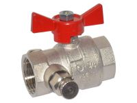 Кран шаровой Bonomi TAMIGI 3/4" ВВ зсо спускником "бабочка" (76170006R)