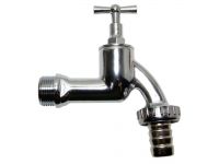 Кран поливочний вентильный с штуцером Bonomi 3/4" хром (35701306)