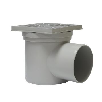 Трап горизонтальний нержавіючий REDI s.p.a. INOX Ø110 х 150 мм (EBA44AI)