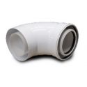 Коліно коаксиальне 90 градусів для конденсаційного газового котла d110/160 PP-R (TR.11/16-90)