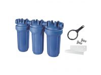 Фільтр-колба Atlas Filtri DP BIG TRIO AB (блакитна) Ø1" IN (пластик) 20" 45°C 8,3 bar KIT (ZA1803712)