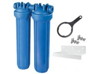 Фільтр-колба Atlas Filtri DP BIG DUO AB (блакитна) Ø1 1/2" IN (пластик) 20" 45°C 8,3 bar KIT (ZA1802912)