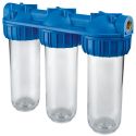 Фільтр-колба Atlas Filtri TRIPLEX PLUS 3P 3/4" (латунь) 10" (senior) AFO SX TS 45°C 8 bar (RA112T431)