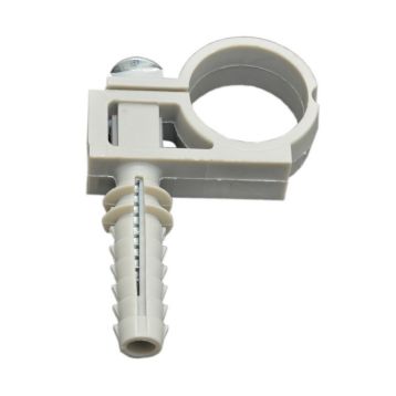 Клипса одинарная с шурупом и дюбелем GoPlast S.r.l. Ø18 мм (1317S00018)