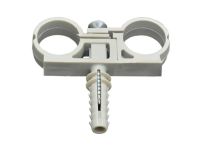 Клипса двойная с шурупом и дюбелем GoPlast S.r.l. Ø16 мм (1317D00016)
